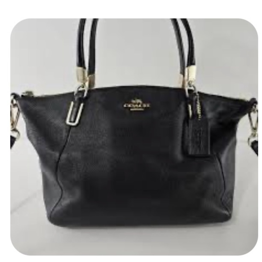 Coach Black Leather Shoulder Bag